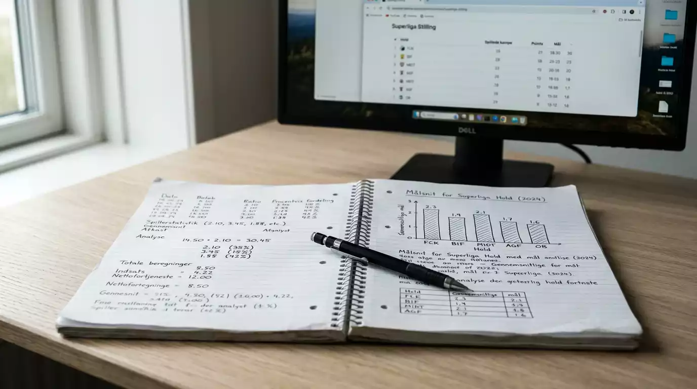 Fodbold odds beregning med decimal format og implied probability